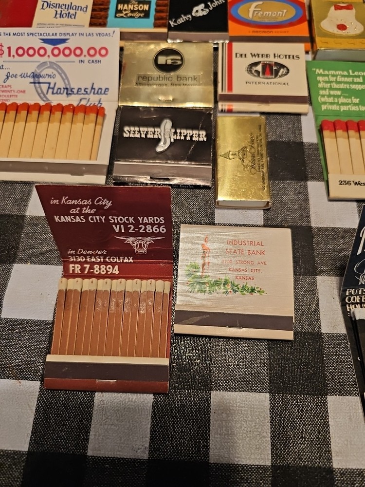 44 Vintage Matchbox Packs, Various Sizes And Locations