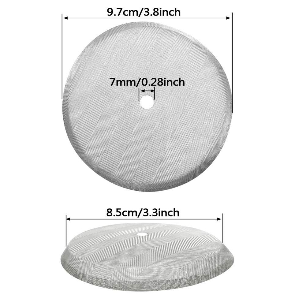 ACKLLR 4 Pack French Press Replacement Filter 150mesh-4pack, Silver