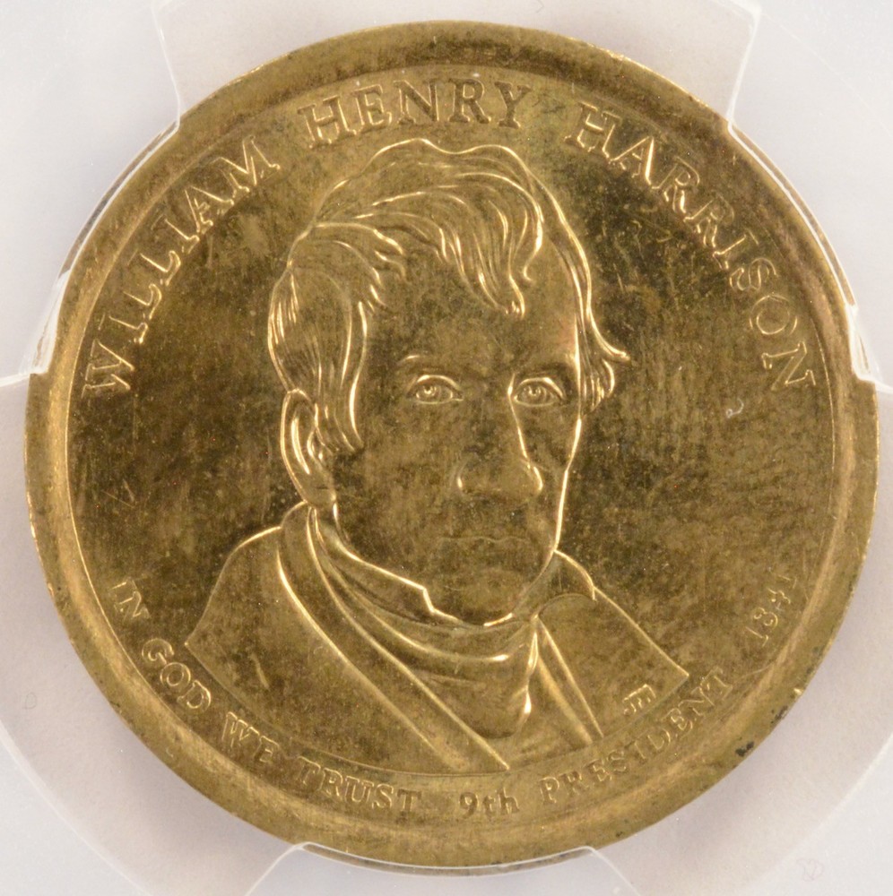 2009-D $1 William Harrison Dollar Reverse Clad Layer Missing PCGS MS62