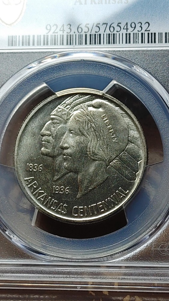 1937 S Arkansas Commemorative Silver Half Dollar PCGS MS65 5416