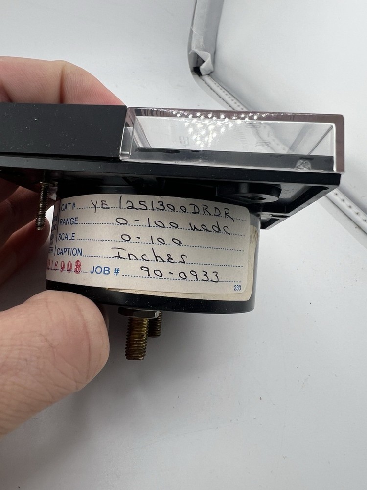 Yokogawa GE Panel Meter YE1251300DRDR DC Input 0–100 Inches Scale Used