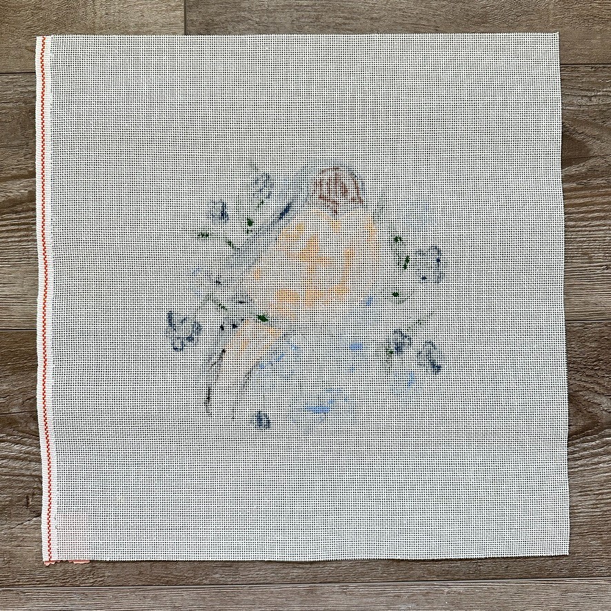 Vintage Barn Swallow Needlepoint Canvas, Single Sheet