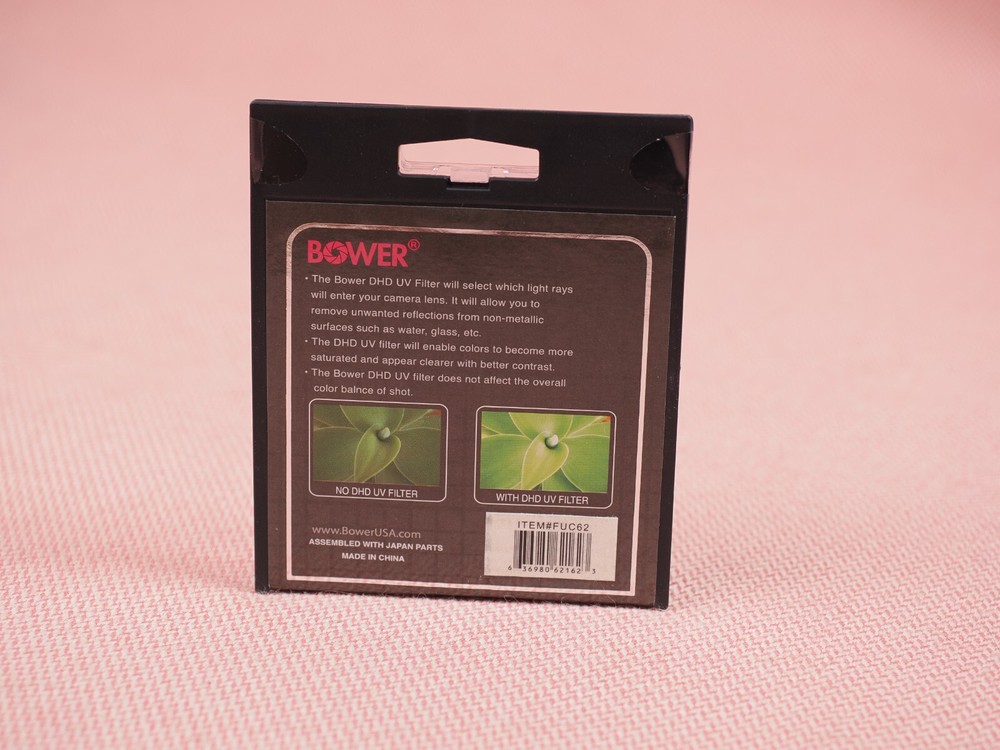 Bower Digital HD 62 mm UV Lens Filter (Black)