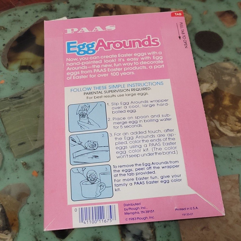 NOS VTG PAAS EggArounds Easter Egg Decorations Wrappers & Stands 1983 Set Prop
