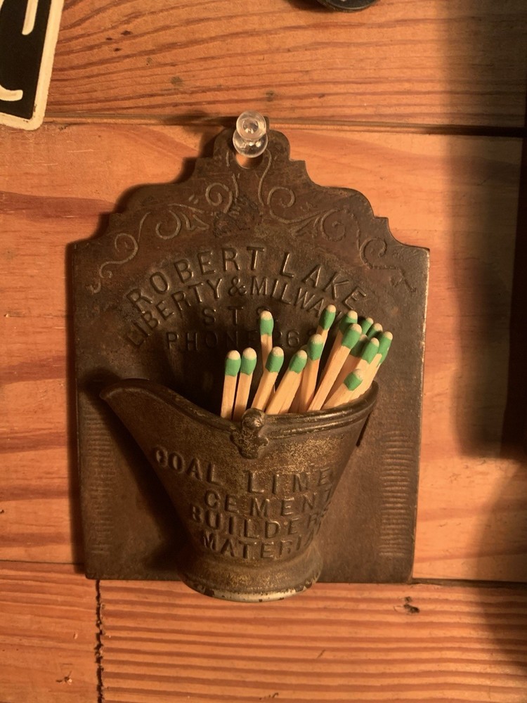 Cast Iron Match Holder Milwaukee