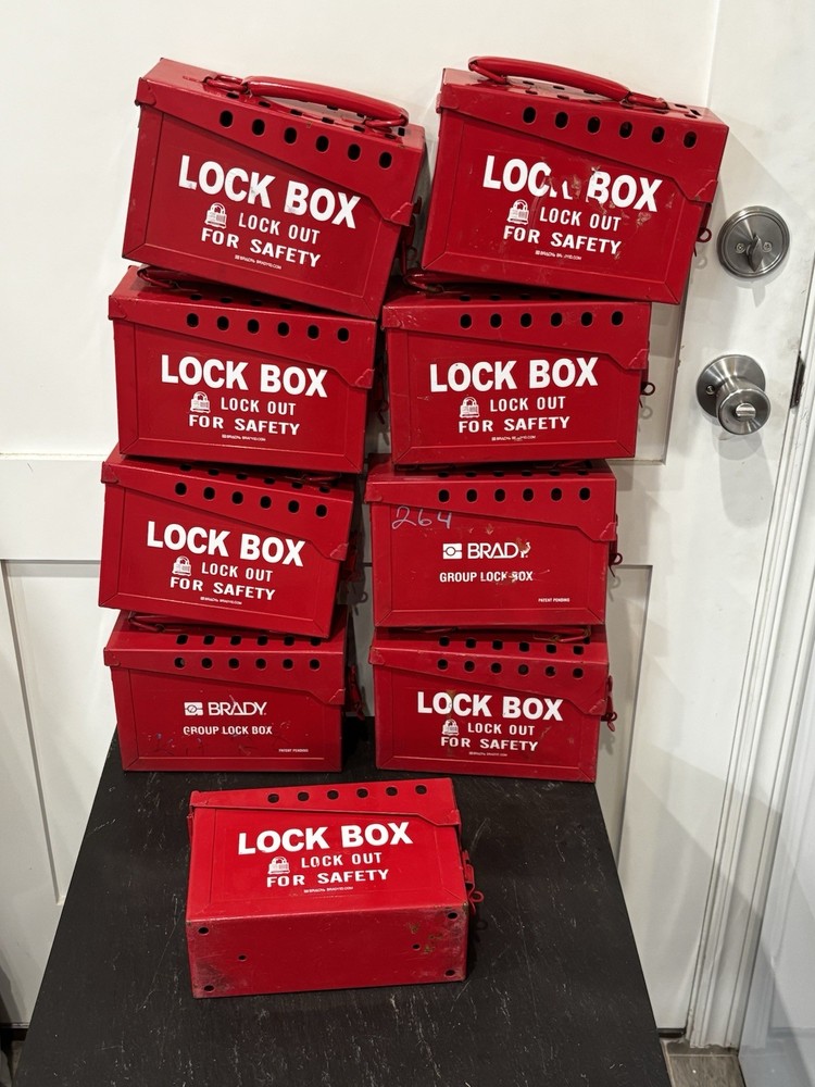 (1) Brady Lock Box Red