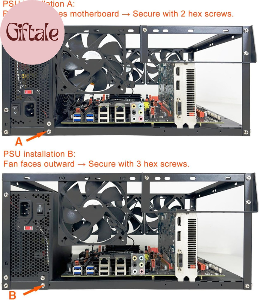 PC Test Bench,Open Air PC Case,Open Frame Computer Chassis, DIY Stackable Techbe