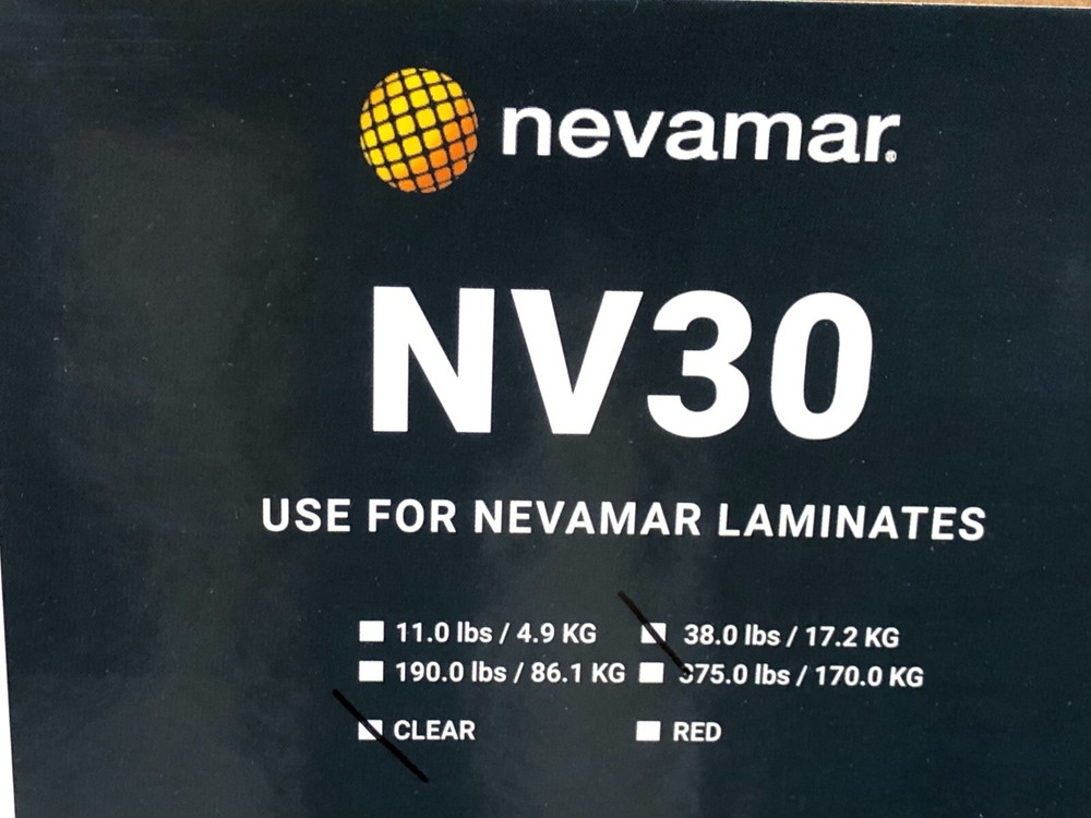 NEVAMAR NV30 CLEAR Adhesive Spray Glue 30 LBS.