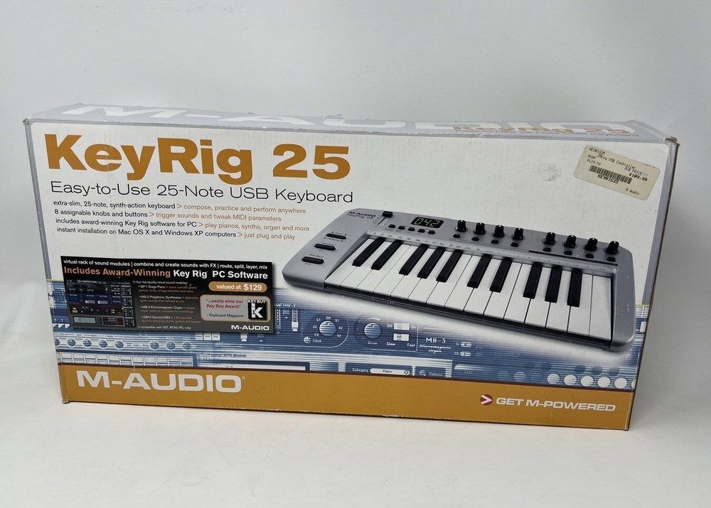 M-AUDIO KEYRIG 25 EASY TO USE 25 NOTE USB KEYBOARD Pre-owned