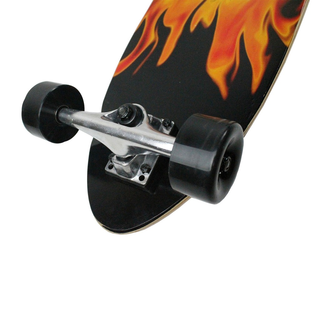Krown Longboard Complete Pintail Red Flame 9" x 43"