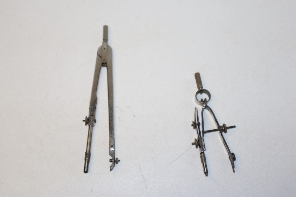 Vintage GH Huntpence Vassar Drafting Drawing Tools Set w/ Compass & Accessories