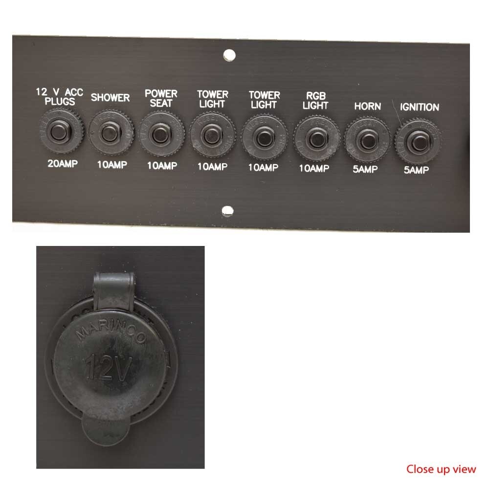 Malibu Boat Breaker Ignition Panel 3912116 | Black