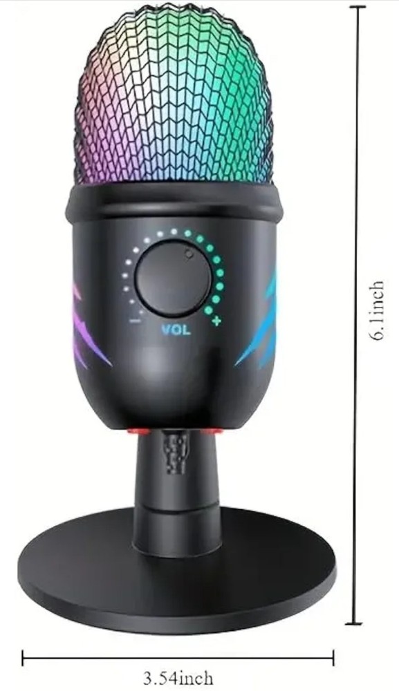 MRSDY Gaming Microphone USB Computer Microphone for PC Mac PS4/5 Condenser