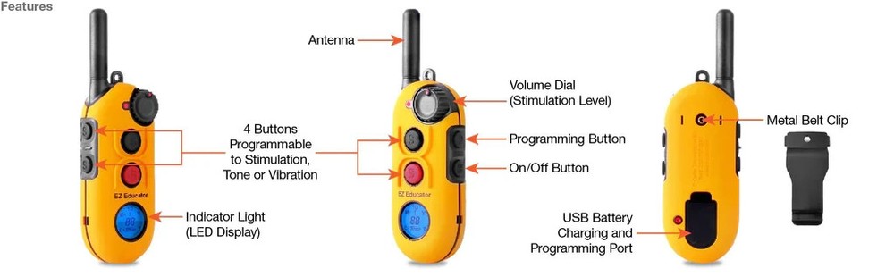 E-Collar Easy Educator EZ-900 or EZ-902 Replacement TRANSMITTER - FREE CLICKER!