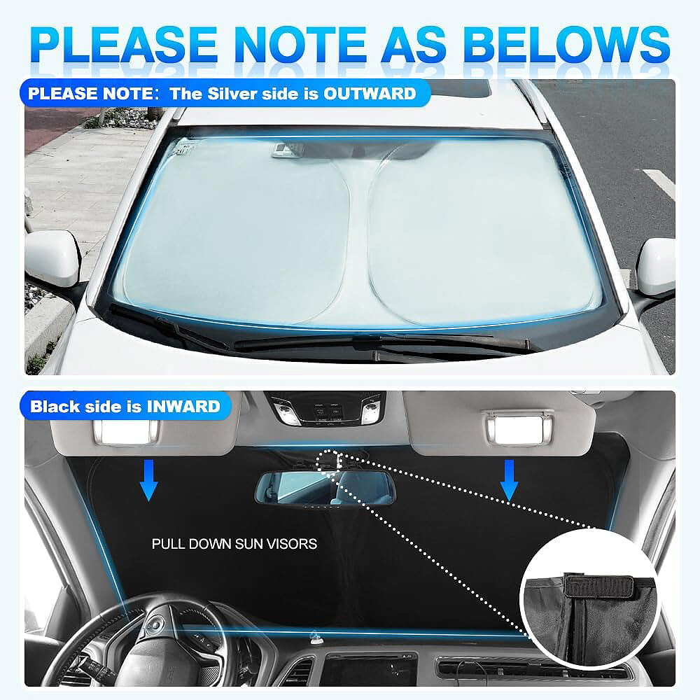 For Range Rover Sport 2014-2022 Front Windshield Sunshade Shield Sun UV Visors