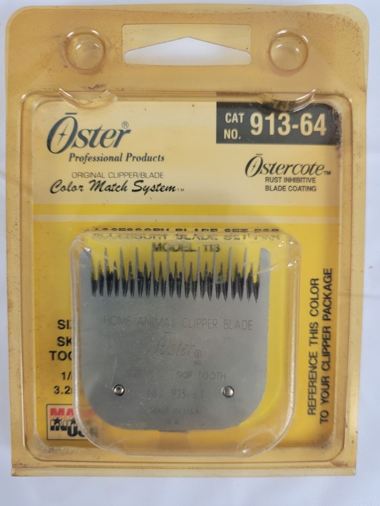 Oster Replacement Blade for Model 113 Skip Tooth 1/8" 3.2mm 913-64 New