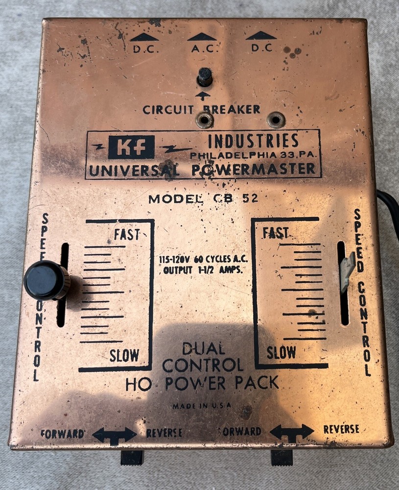 KF Industries Model CB-52 Universal Powermaster HO Railway Speedmaster Not Test