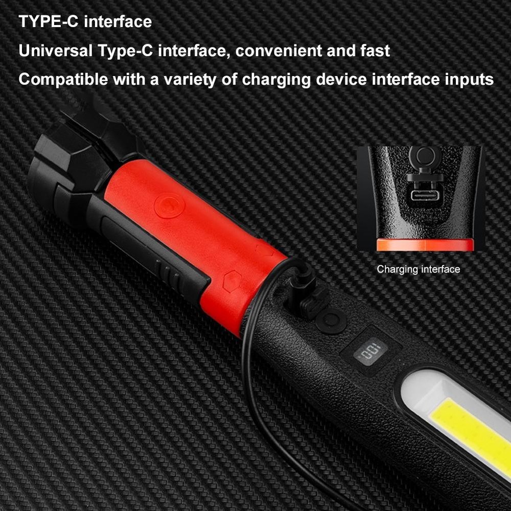 New Multi-Function Emergency Repair Work Light Magnetic Flashlight Recharge G1E7