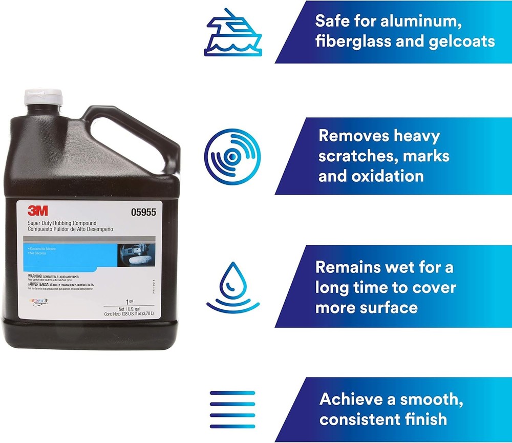 3M 05955 Super Duty Rubbing Compound - 2 Gallon