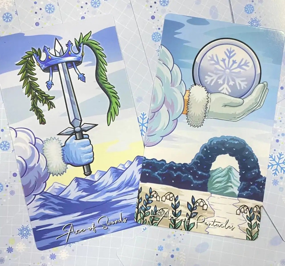 12X7 cm Winter Magic Tarot Deck Card Games