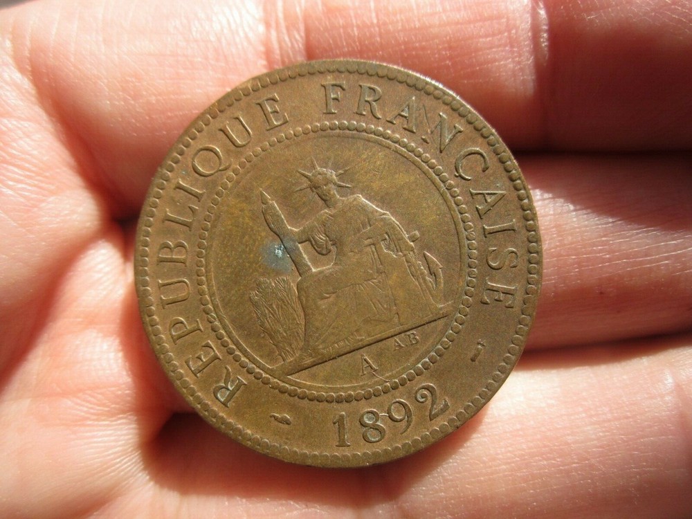 1892 FRENCH INDO-CHINA 1 CENT