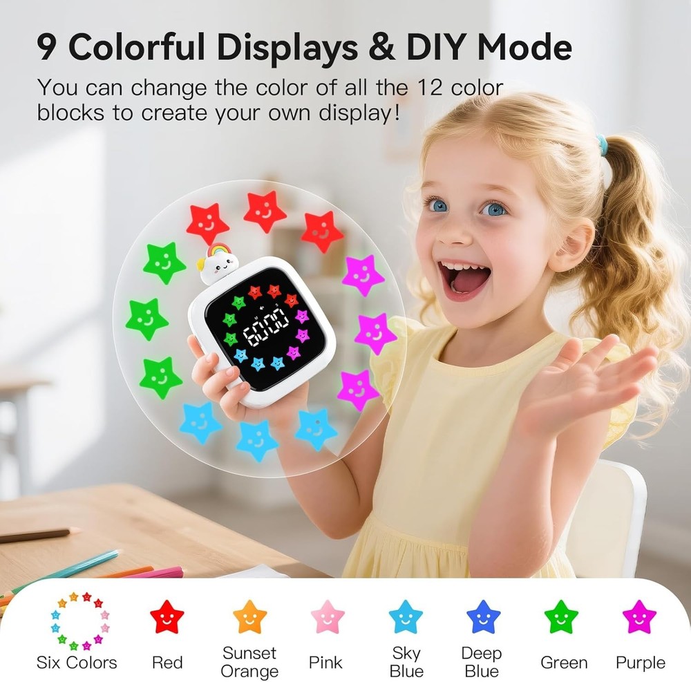 Digital Visual Timer for Kids, Rechargeable 99-Minute Silent Countdown Timer ...