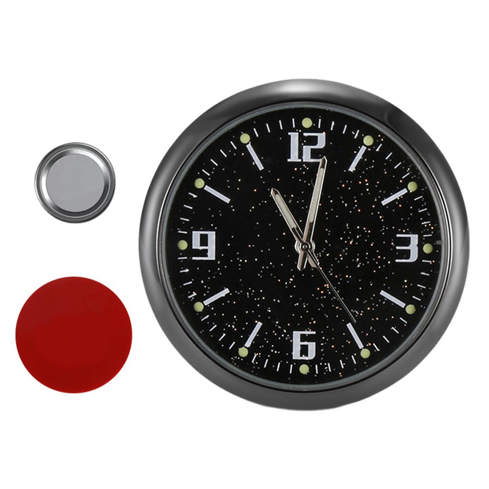 Car Dashboard Clock Mini Tiny Analog Clock Watch For Vehicle Stick On Clock