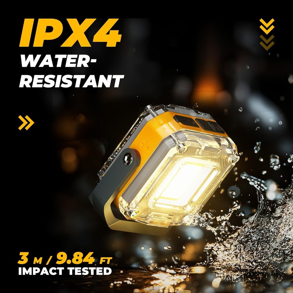 Rechargeable Work Light, 2Pack 1200LM Double-Sided Portable Work Lights with 8 M