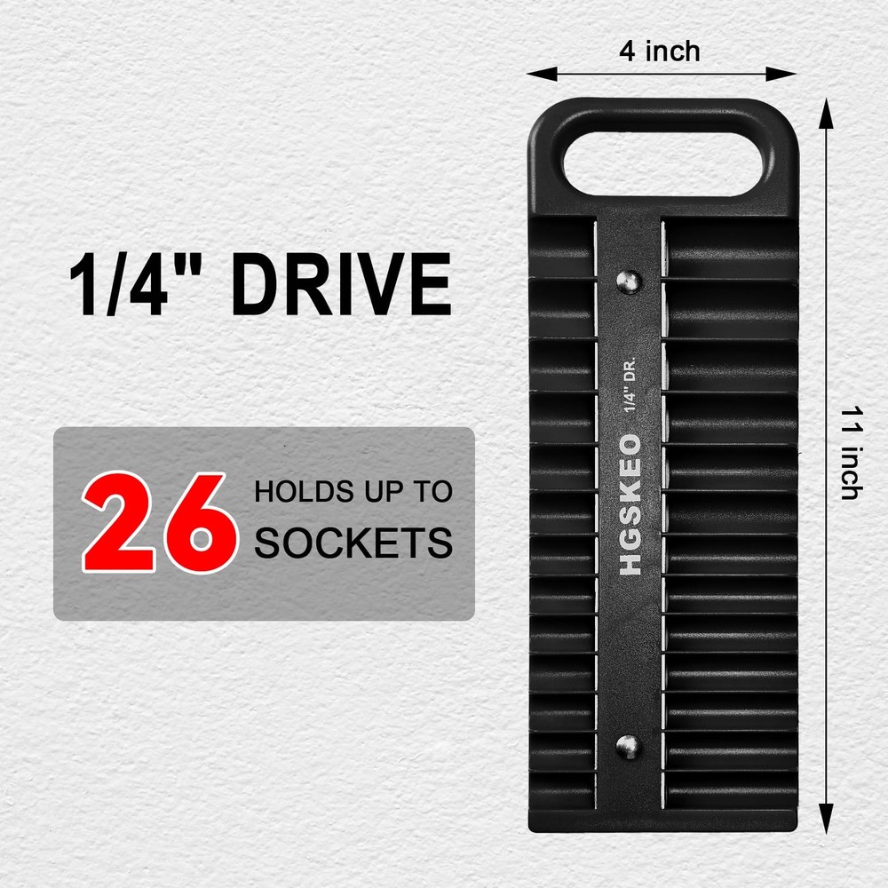 HGSKEO Magnetic Socket Holder Set with Handle, Portable Socket Organizer, Hea...