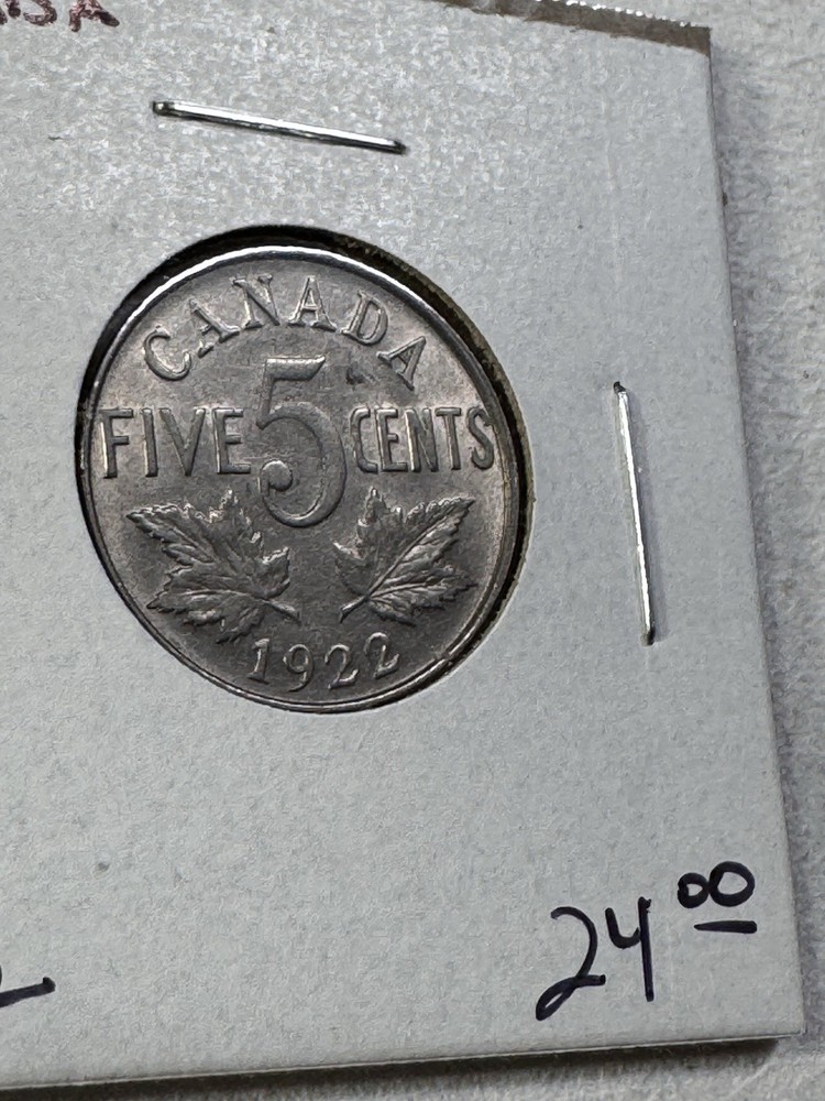 1922 Canada 5 Cents