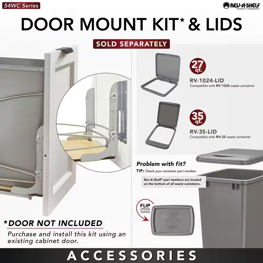 Heavy Duty Metal Frame Waste Container Door Mounting Kit
