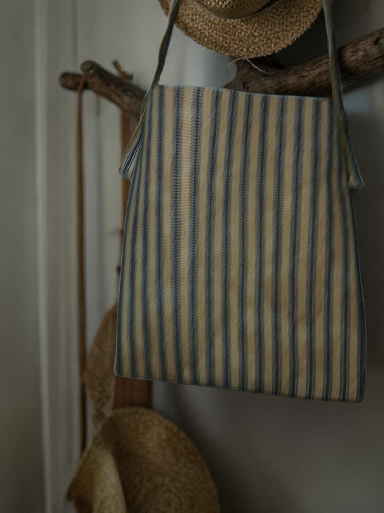 Handmade Cross Stitch Sampler Bag, Primitive Finished Piece