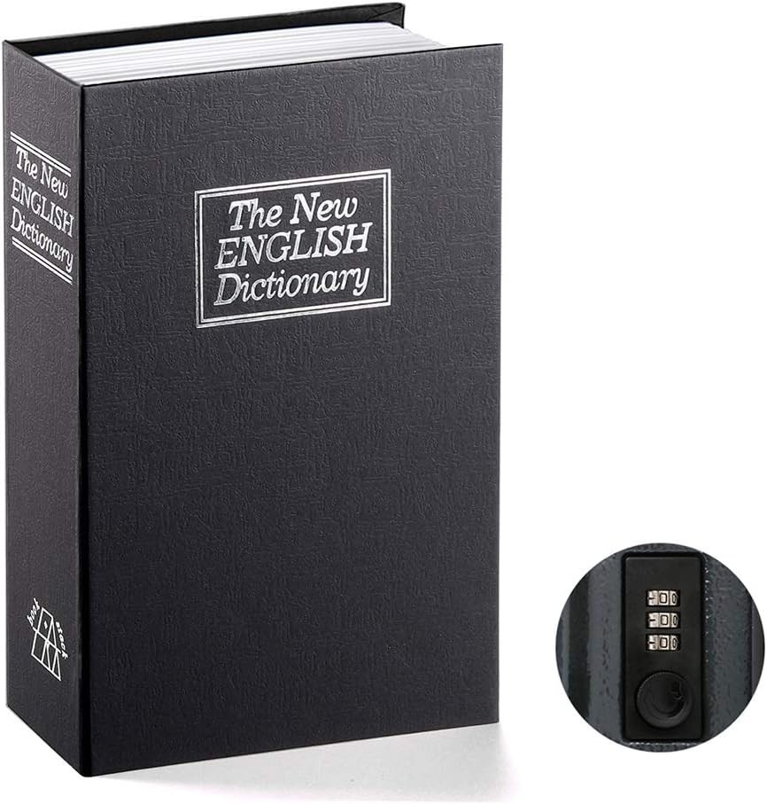 Compact Diversion Book Safe with Upgraded Combination Lock for Hidden Security