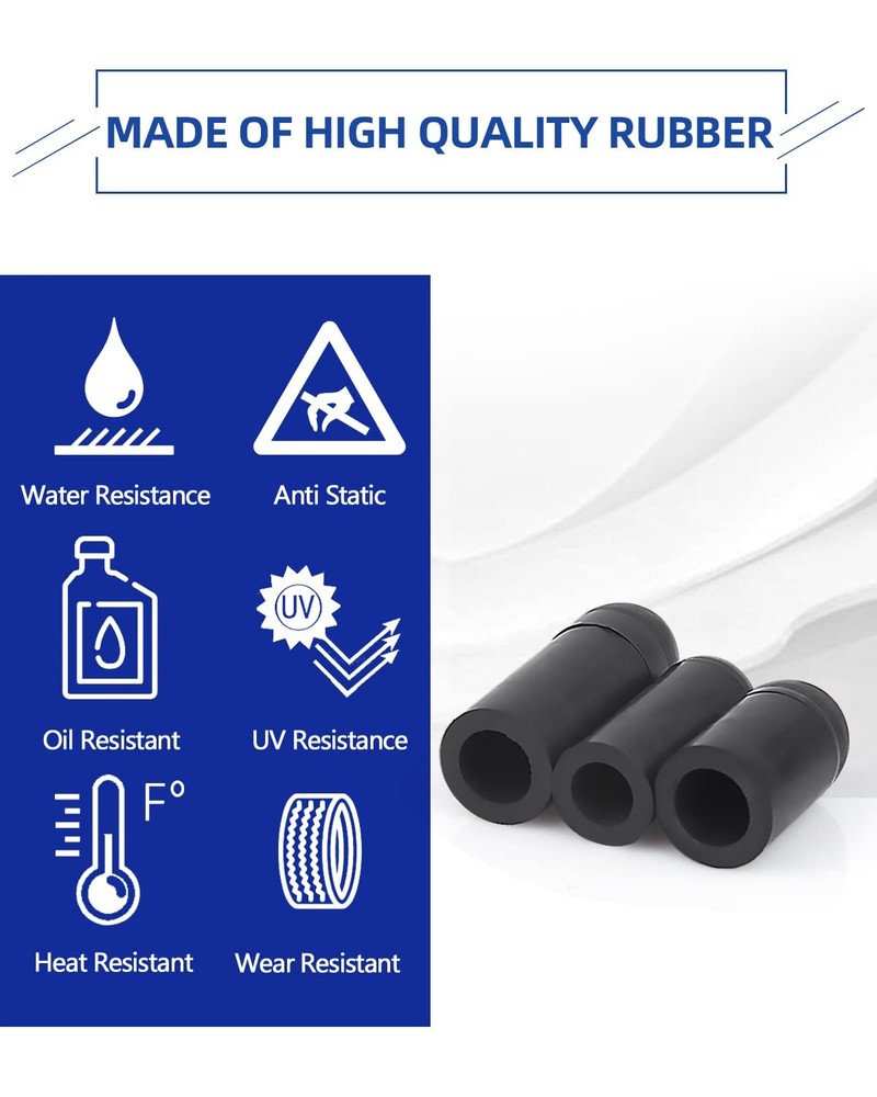 Rubber Vacuum Caps Plug Kit, 102 PCS Assorted Plugs Hose End Black