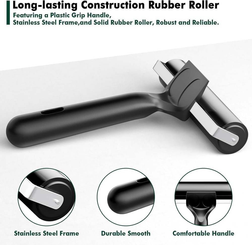 4 Inch Rubber Roller Brayer Rollers for Crafting, Hard Rubber Rollers for Pri...