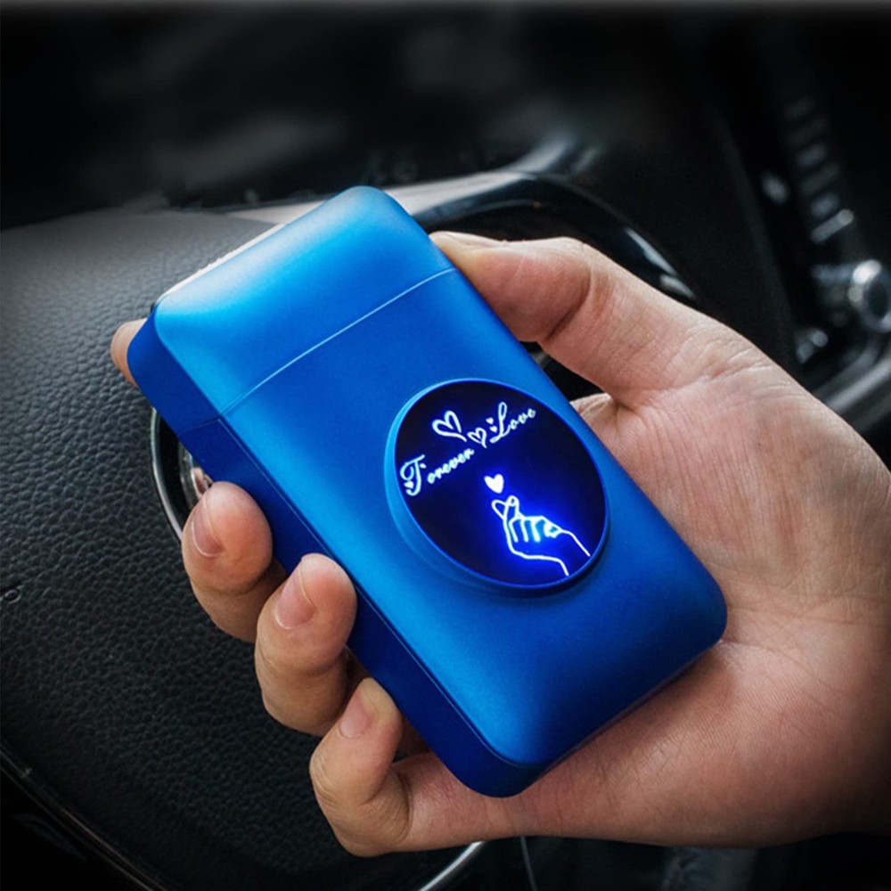 Cigarette Case with Lighter, 19pcs Regular Size Cigarettes Holder Box King Si...