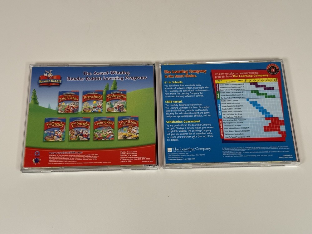 Reader Rabbit’s 1st Grade & Reader Rabbit’s Math Ages 4-6, Learning Company PCCD