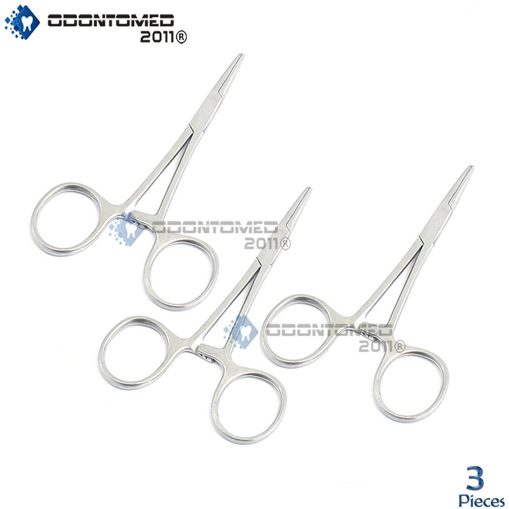 3 Mosquito Locking Hemostat Forceps 3.5" Str