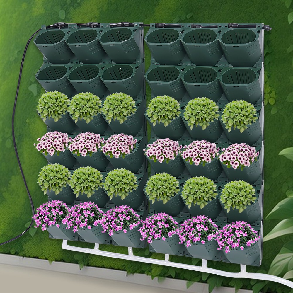 36 Pocket Wall-Mounted Self-Watering Vertical Garden Planter System