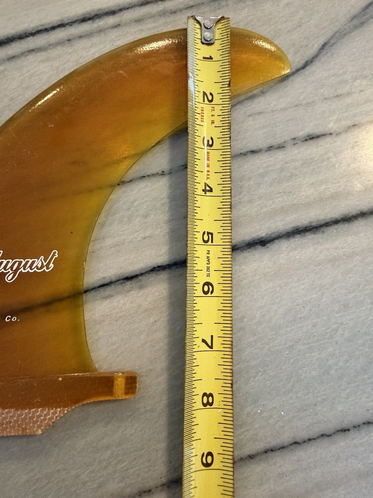 Used 8” Robert August Surfboard Fin Surf Surfing