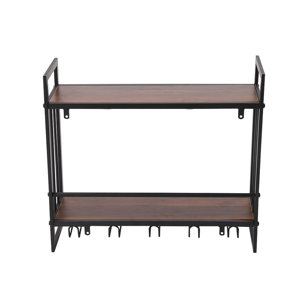 Wall Mounted LED RGB Wine Display Rack,Bottle Storage Holder, 2 Layers