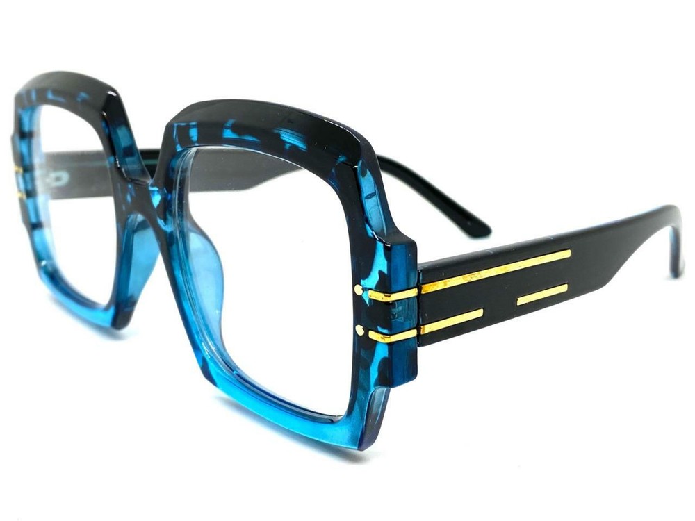Oversized Vintage Retro Style Clear Lens EYE GLASSES Large Square Optical Frame