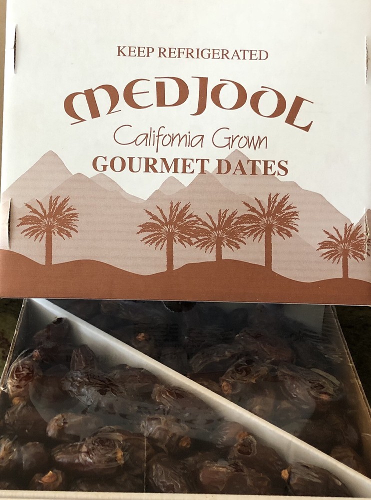 22 LB (2 BOXES x 11 LB)  MEDJOOL DATES . FRESH CALIFORNIA LARGE DATES.