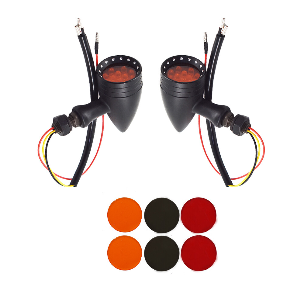 Motorcycle LED Turn Signal Red Lights Indicator For Chopper