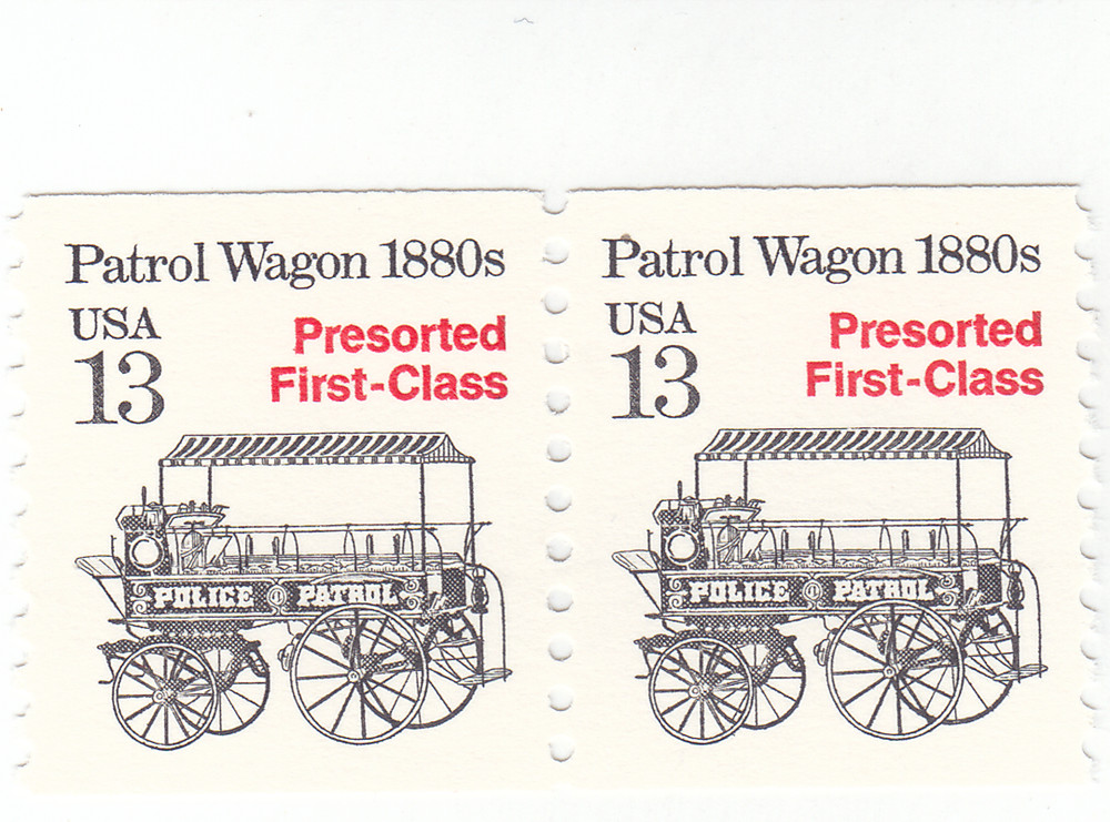 Scott #2258 - 13 cent Black -   10 Vert. Coil pair - MNH