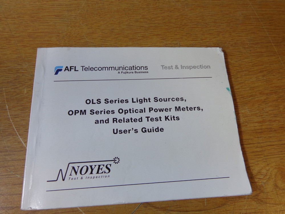AFL Noyes User's guide Manual Book Only OLS