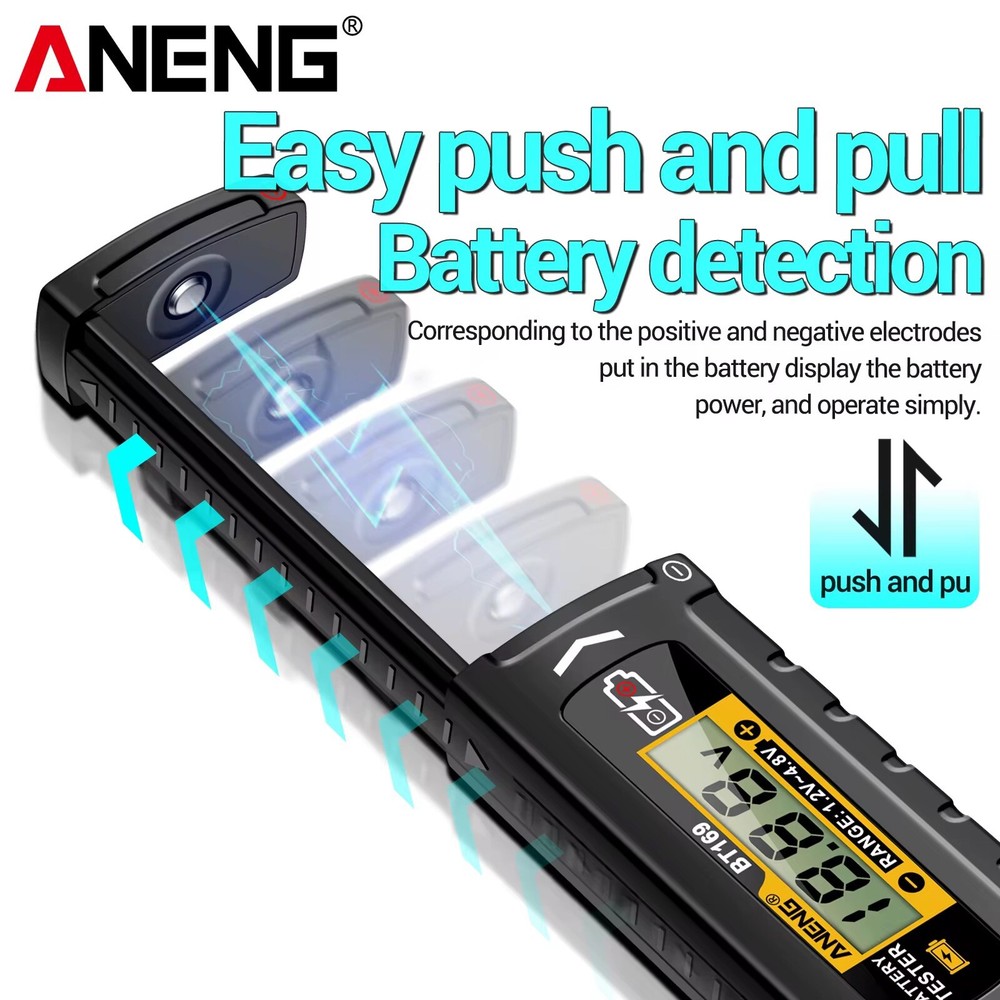 Home Battery Tester Battery Checkers With Digital Display for AA AAA C D Button