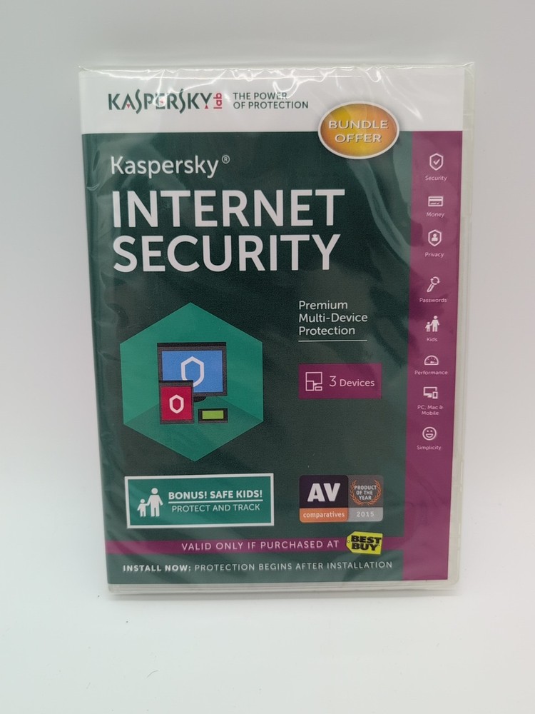 Kaspers Internet Security Premium Protection 3 Devices Sealed Windows MAC iOS