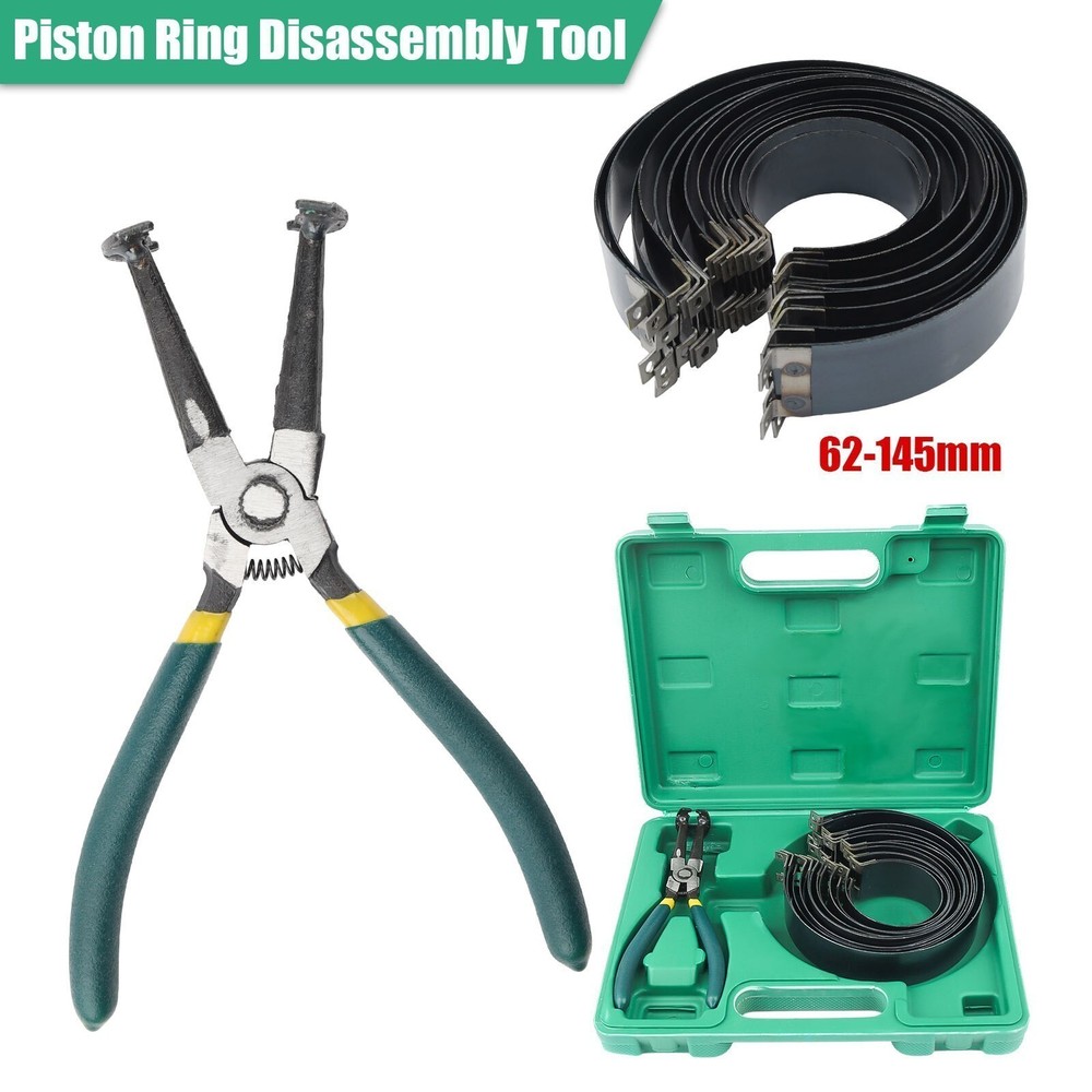 Professional Piston Ring Compressor Cylinder Installer Pliers & 14 Band Tool Kit