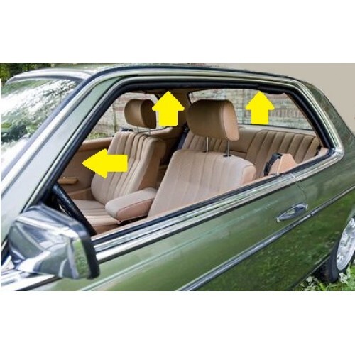 Mercedes W123 Coupe A-C window frame rubbers